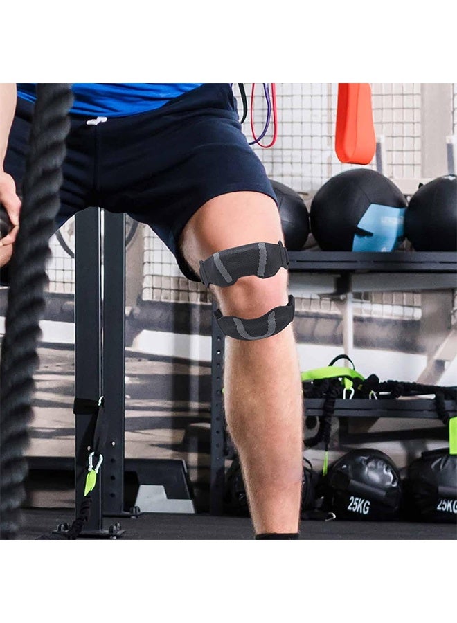 أولايكس حزام دعم وتر الرضفة، حزام دعامة الركبة، دعامة ركبة قابلة للتعديل، دعامة ركبة للجري، حزام تثبيت وتر الرضفة قابل للتعديل، حزام رضفي قابل للتعديل للجري وكرة القدم - Image 3